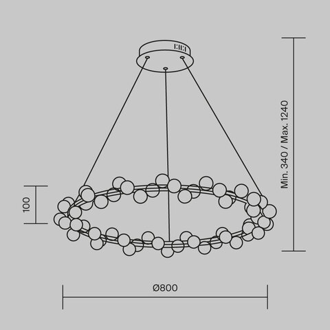 Подвесной светодиодный светильник Maytoni Tessara MOD081PL-L60G3K