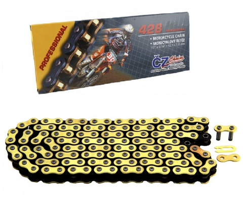 Цепь для мотоцикла CZ Chains 428 MX Gold - 130