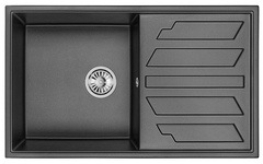 Кухонная кварцевая мойка Granula 8601, ЧЁРНЫЙ