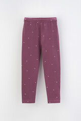 бриджи  для девочки  КР 4074/амарант,сердечки Ал к431