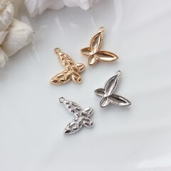 Подвеска Бабочка фактурная, 19*12 мм, позолота П823