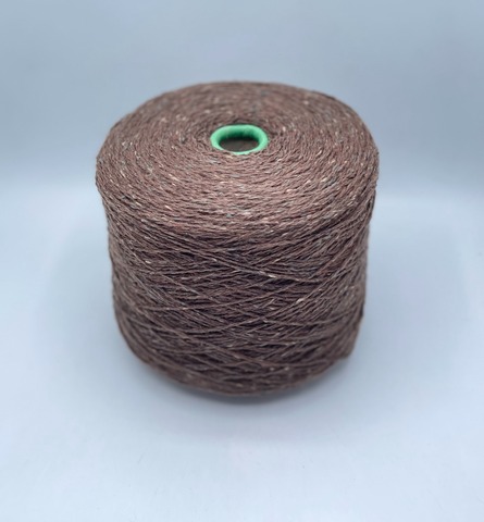 Бобинная пряжа, Efeso, 2/500, 250м/100гр. 70%Меринос 10%Мохер,20%Полиамид, цвет-Коричневый,твидовый(679), 37046