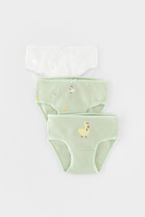 трусы/ уп  для девочки  К 1909-3уп/сахар,морская пена,гусята