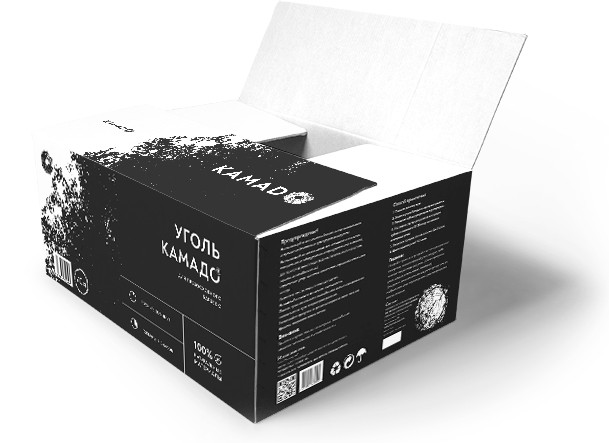 Уголь "Камадо" 10кг (коробка-премиум)