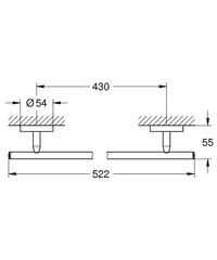 Держатель полотенца широкий Grohe Bau Cosmopolitan 40459001