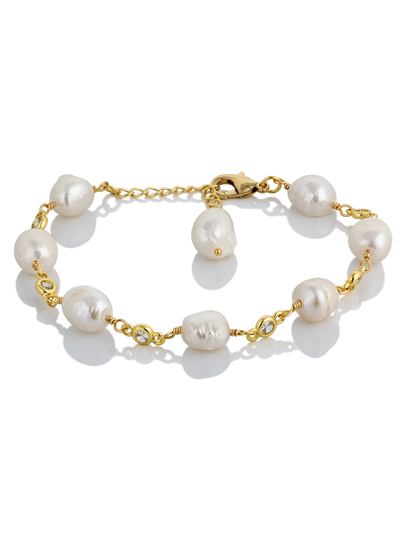 Браслет с жемчугом барочным