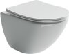 Ceramica Nova Mono CN1905 Подвесной унитаз c ультра тонким сидением с функцией плавного закрытия, цвет: белый