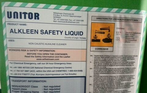 Unitor ALKLEEN SAFETY LIQUID - неедкий щелочной очиститель - 25 л