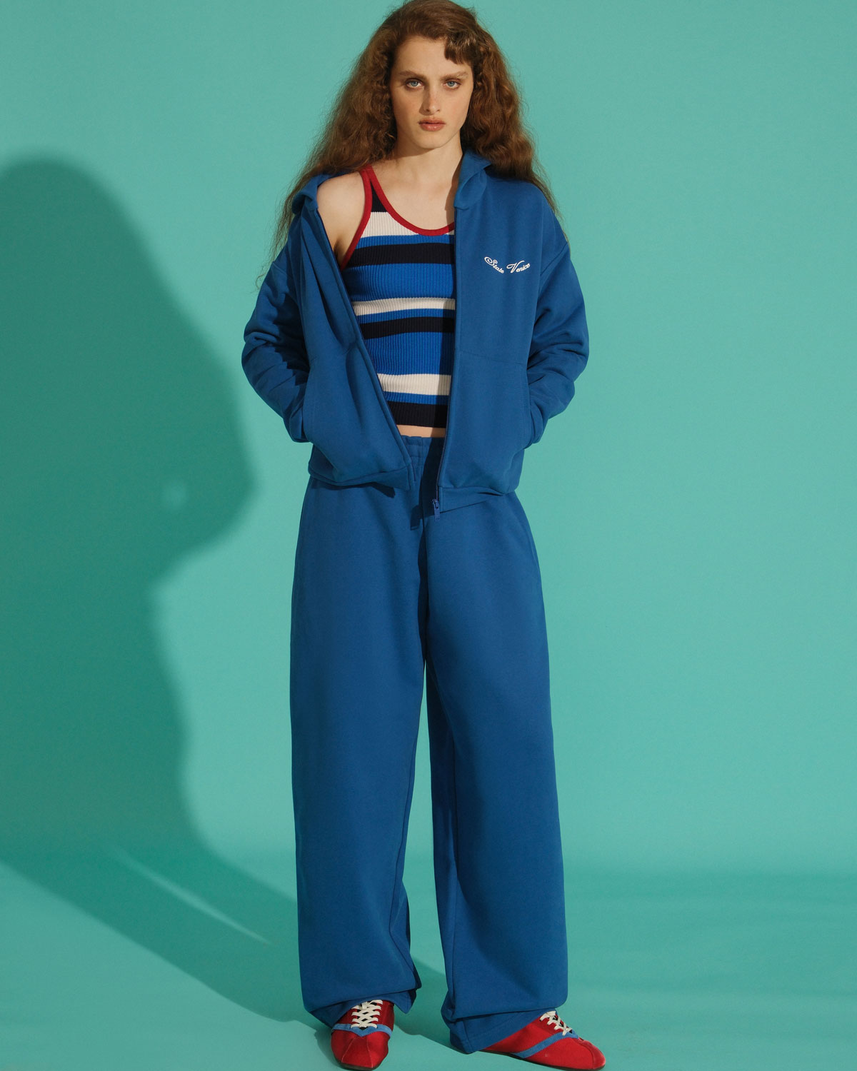 Трикотажный топ в полоску