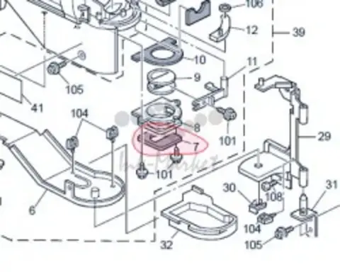 Уплотняющая прокладка внешней затворки RICOH OUTER SHUTTER SHIELD A2293263