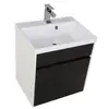 Aquanet 179935 Компл.1 - Тумба Латина 60 цв.белый (фасад черный)1 ящ. (179935)