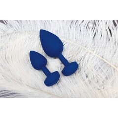 Маленькая дизайнерская анальная пробка с вибрацией Gvibe Gplug 8 см (ex. Fun Toys) ярко-синий