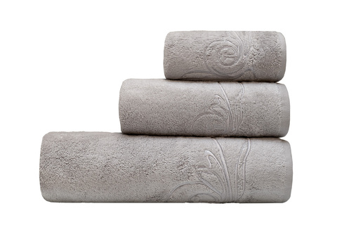 Полотенце 50х90 Garda Decor Лирика серое