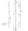 Bemeta 704153011 Электрический полотенцесушитель, прут, 30W, нержавеющая сталь, полировка, золото