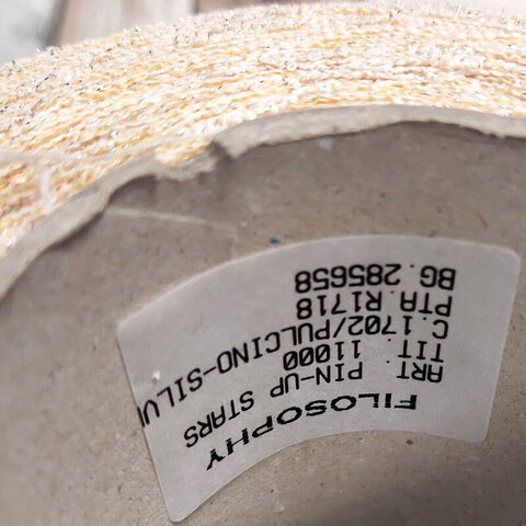 Хлопок фасонный PIN-UP STARS 1100 желто-белый с серебром