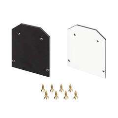 Комплект универсальных заглушек для профиля Vaes VECTOR ST, двухцветные — белый/чёрный