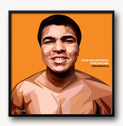 Картина постер Мухаммед Али в стиле ПОП-АРТ
