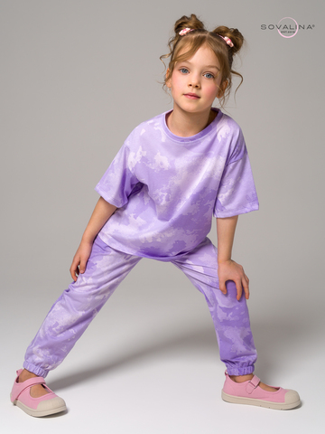 Костюм Daily girl тайдай лаванда mini