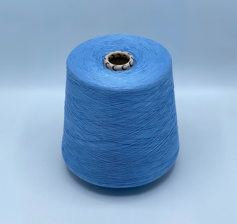 Бобинная пряжа,Cotton combed, 1693м. 100%Хлопок, Голубой(790), 39347