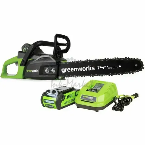 Цепная пила Greenworks GD40CS15 40V  (в комплекте с АКБ 4АЧ и ЗУ)
