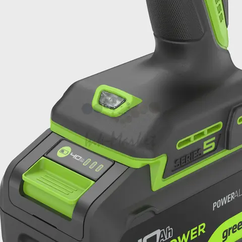 Дрель-шуруповерт аккумуляторный Greenworks DD560, 24V, б/щет, 0-500 / 0-2000 об/мин, 30/60 Нм, 13мм, Anti-kickback, 1х4Ач, ЗУ, кор (3708407CUB)