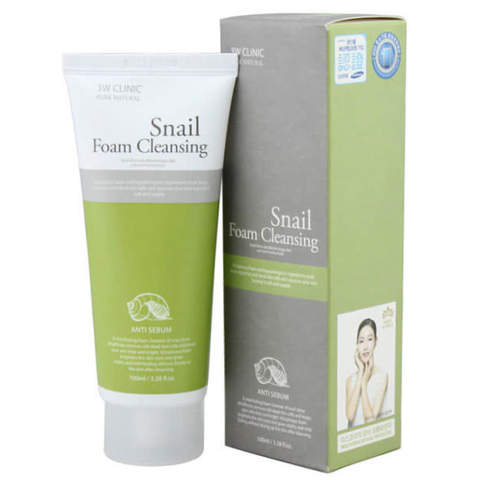 Пенка для умывания с экстрактом улитки 3W Clinic Snail Foam Cleansing, 100 мл