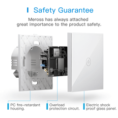 MSS510 Умный выключатель Meross Smart WiFi Wall Switch - Touch Button