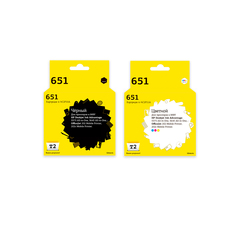 IC-H651_MP Комплект картриджей T2 для HP 651: C2P10AE/C2P11AE, черный + цветной