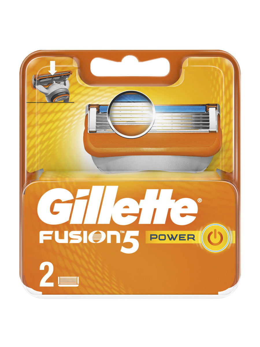 Сменные кассеты для бритья Gillette Fusion Power  2 шт