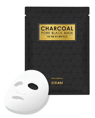 Черная маска с древесным углем для очищения и увлажнения New Charcoal Pore Black Mask Dran