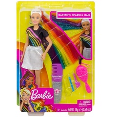 Барби с Блестящими Радужными Волосами