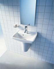 Duravit  Starck III Раковина подвесная узкая  550х370 мм. с переливом, с 1 отв под смеситель, цвет белый 301550000 фото