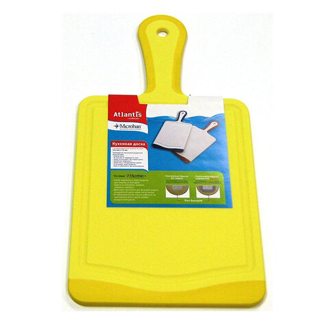 Кухонная доска 35x18см Atlantis Flutto желтая f-p-y