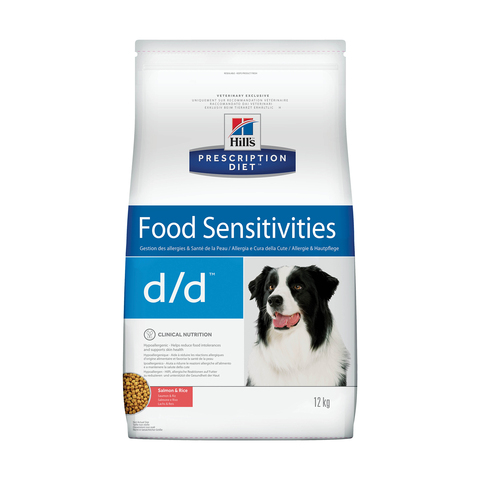 Hill's PD d/d Food Sensitivities собаки пищевая аллергия лосось/рис сухой (12 кг)
