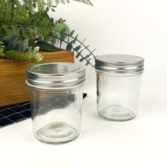 Баночки - бутылочки закручивающиеся, стеклянные, прозрачные 240 мл, 7*8,5 см, набор 2 штуки.