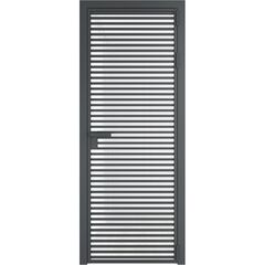 Алюминиевая дверь 12AG серая ночь остеклённая