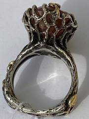 Лозанна-солнечный(серебряное кольцо с позолотой)