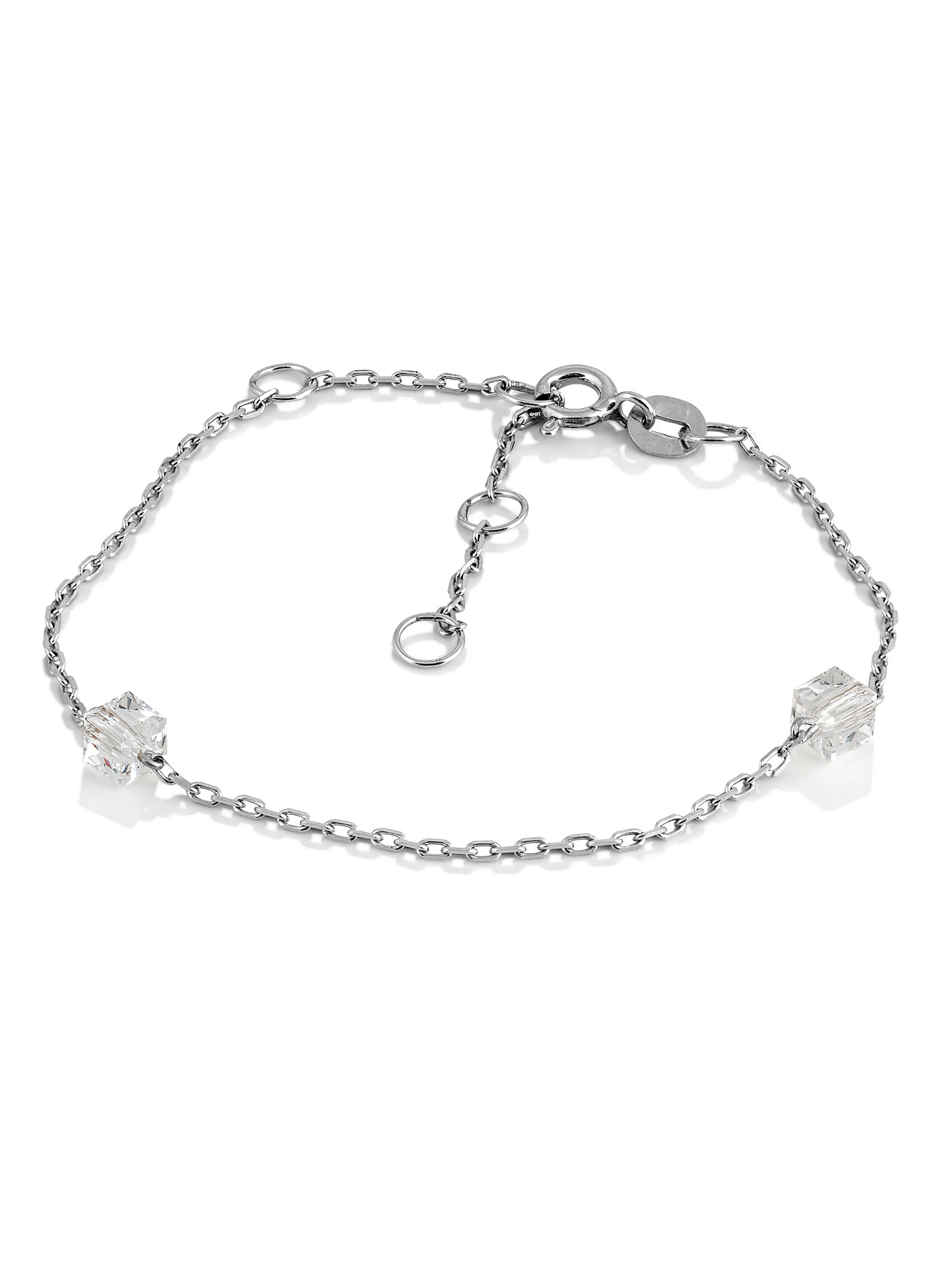 Серебряный браслет к сотуару с кристаллами Swarovski