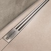 Желоб BERGES водосток SUPER Slim 600, матовый хром, S-сифон D50 H60 боковой