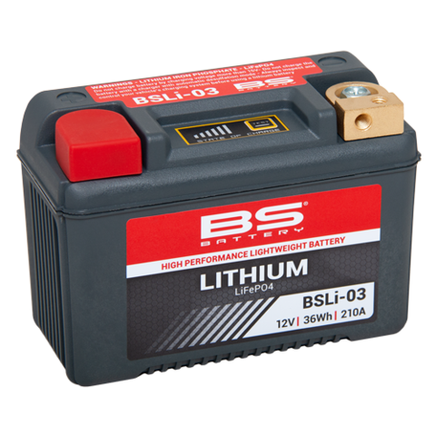 BSLI-03 Аккумулятор BS-Lithium 12В 3 Ач, 36 Wh, 210A 134x65x92, прямая ( +/- )
