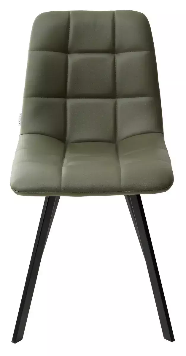 Стул CHILLI SQUARE HK017-22 серо-эвкалиптовый, PU/ черный каркас М-City
