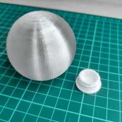 Плафон без основания на резьбе. 5см. Пластик