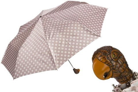 Зонт женский складной Pasotti - Polka Dot Folding Umbrella with Parrot