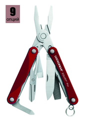 Мультитул Leatherman Squirt PS4, 9 функций, красный