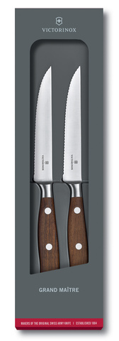 Набор ножей кухонных Victorinox Grand Maitre Steak (7.7240.2W) компл.:2шт дерево подар.коробка