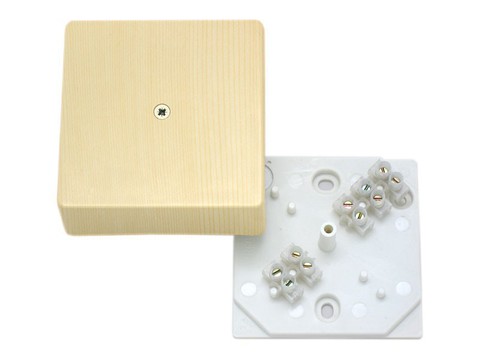 Коробка распаячная КР 100х100х29 ОП сосна, с клем. колодкой, IP40, инд. штрихкод TDM