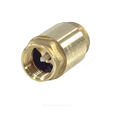 Клапан обратный латунь осевой R60 Ду 40 Ру10 Тмакс=110 оС ВР 1 1/2" диск нейлон шток пластик Giacomini R60Y007