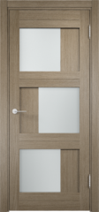 Межкомнатная дверь Баден 10 ДО (Лакобель) / Цвет Дуб дымчатый / Остекление "Сатинато" / Двери Верда