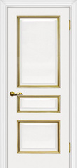 Дверь Мурано-2 / Цвет белый, патина золото / Двери МАРИАМ