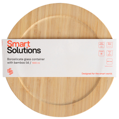 Контейнер для запекания и хранения smart solutions с крышкой из бамбука, 1300 мл
